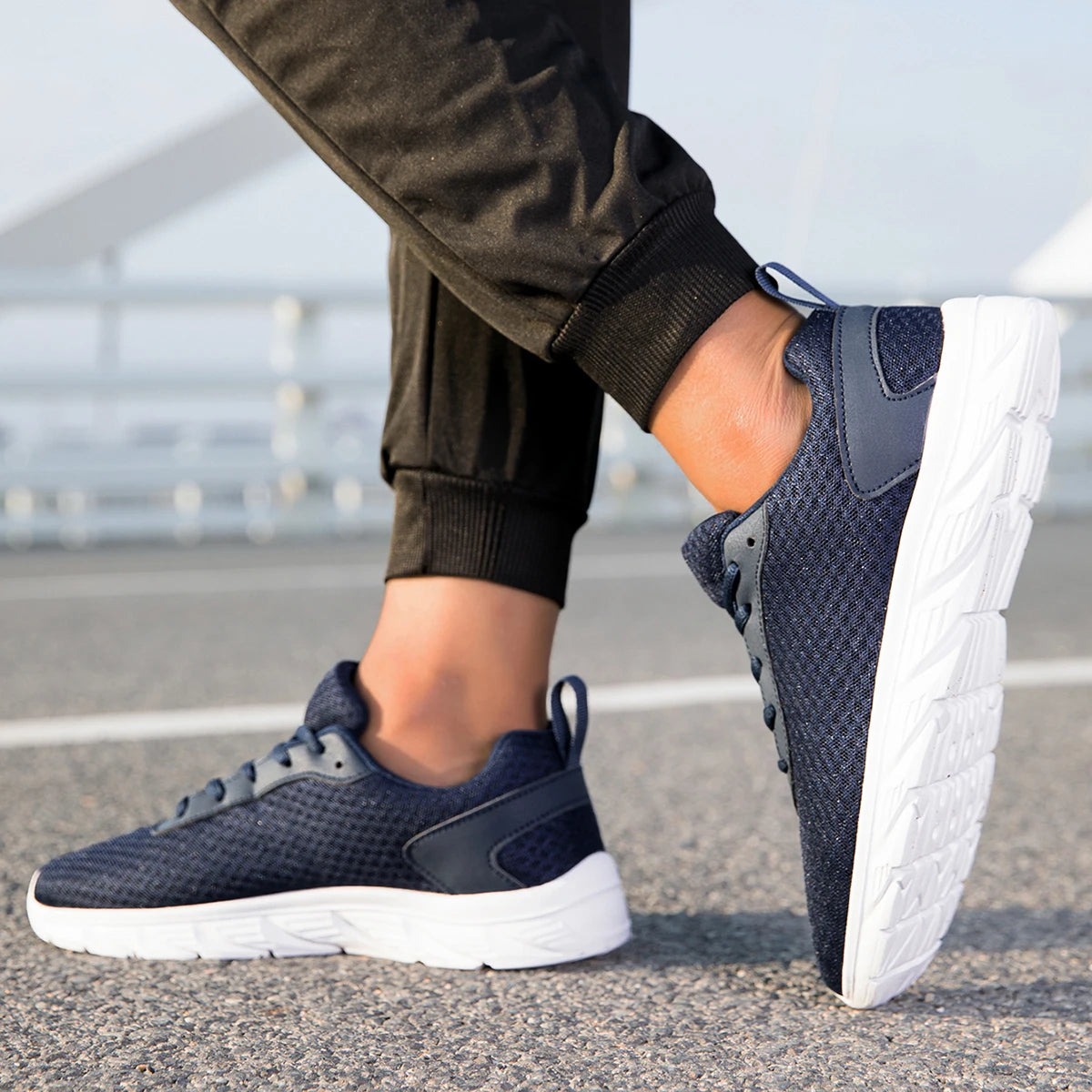 Men's Mesh Athletic Sneakers | Lightweight Non-Slip Training Shoes