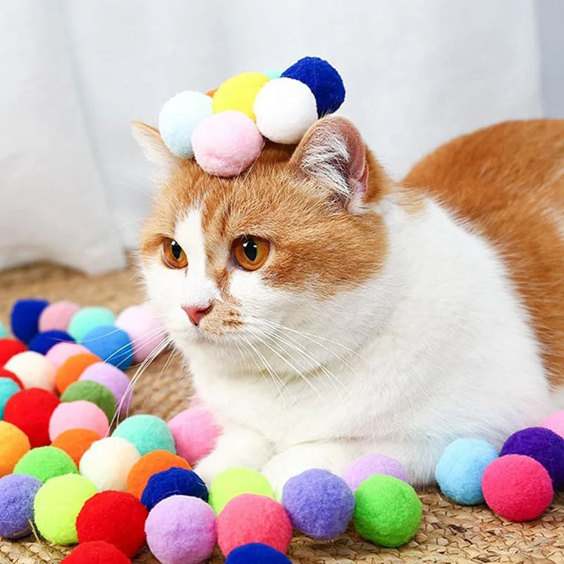 Cat Ball Launcher Toy | Interactive Mini Shooting Gun with Plush Balls