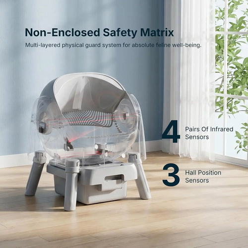 Automatic Self-Cleaning Litter Box | Large Capacity, Low Noise, Open-Top Design