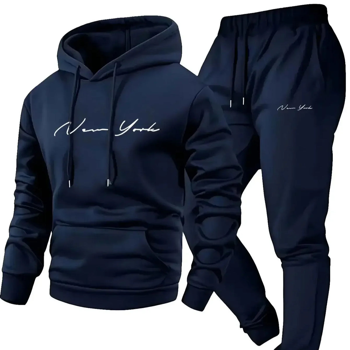 Men's Fleece Tracksuit Set | Hoodie & Sweatpants Streetwear