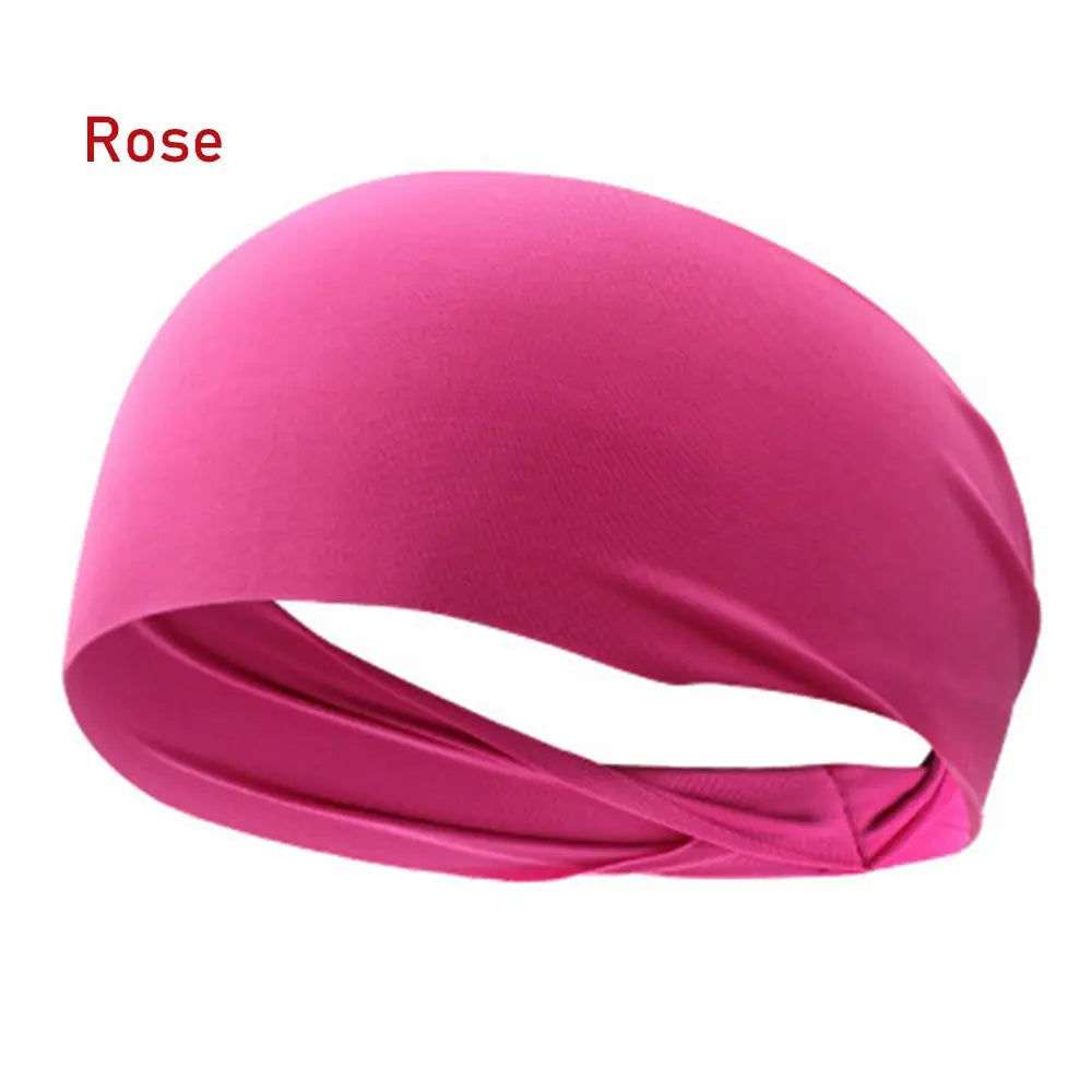 6 Color Men/Women Athletic  Sport Sweatband Running Hair Band Yoga Headband Fitness Bandage