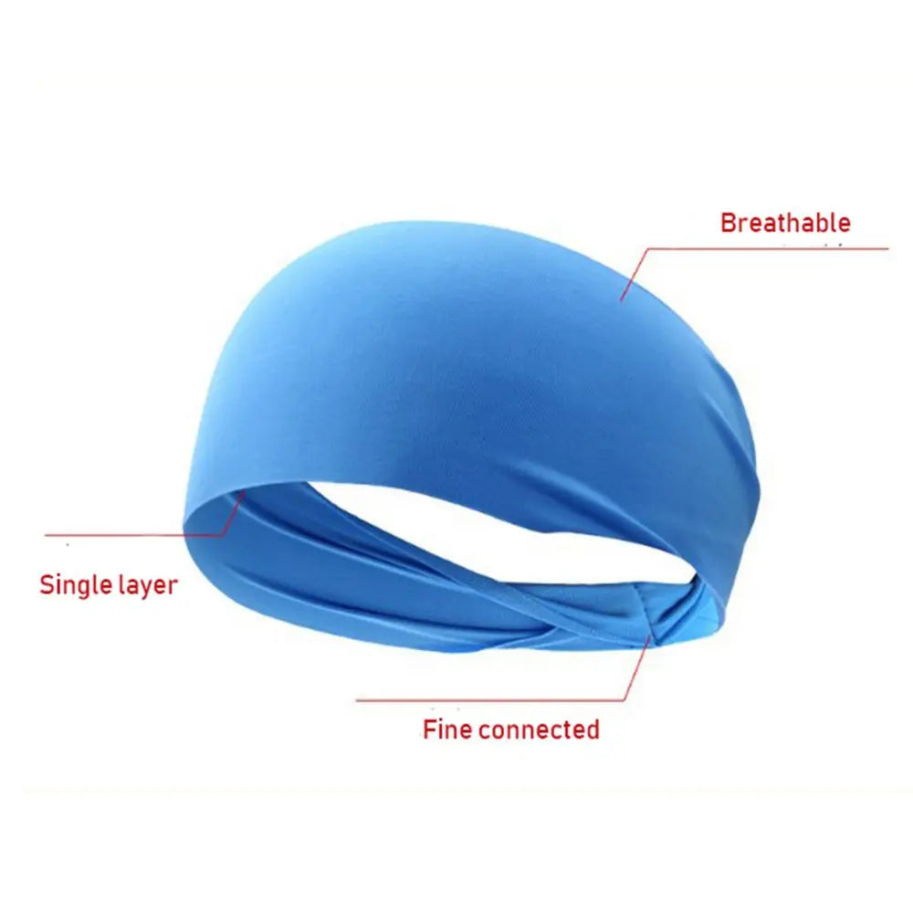 6 Color Men/Women Athletic  Sport Sweatband Running Hair Band Yoga Headband Fitness Bandage