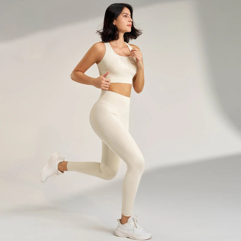 Women's 2-Piece Yoga Set | High-Waist Leggings & Sports Bra