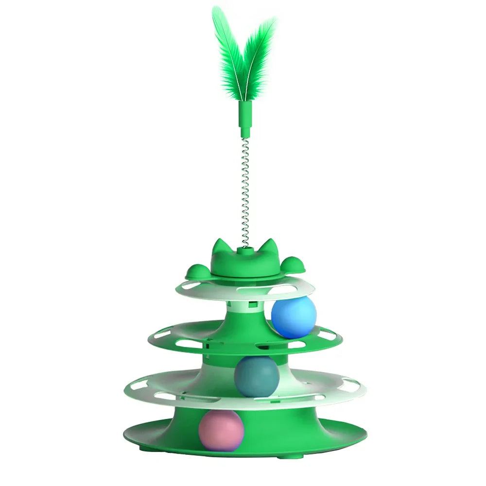 Cat Turntable Toy with Funny Stick & Ball