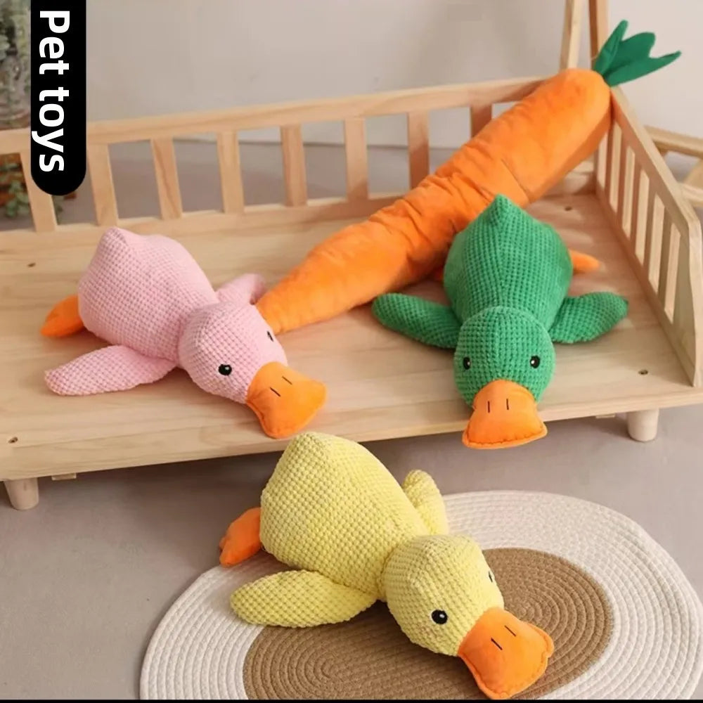Calming Duck Squeaky Plush Toy | Sleep Aid & Companion Toy for Dogs & Puppies