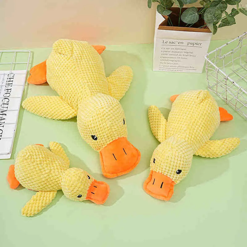 Calming Duck Squeaky Plush Toy | Sleep Aid & Companion Toy for Dogs & Puppies
