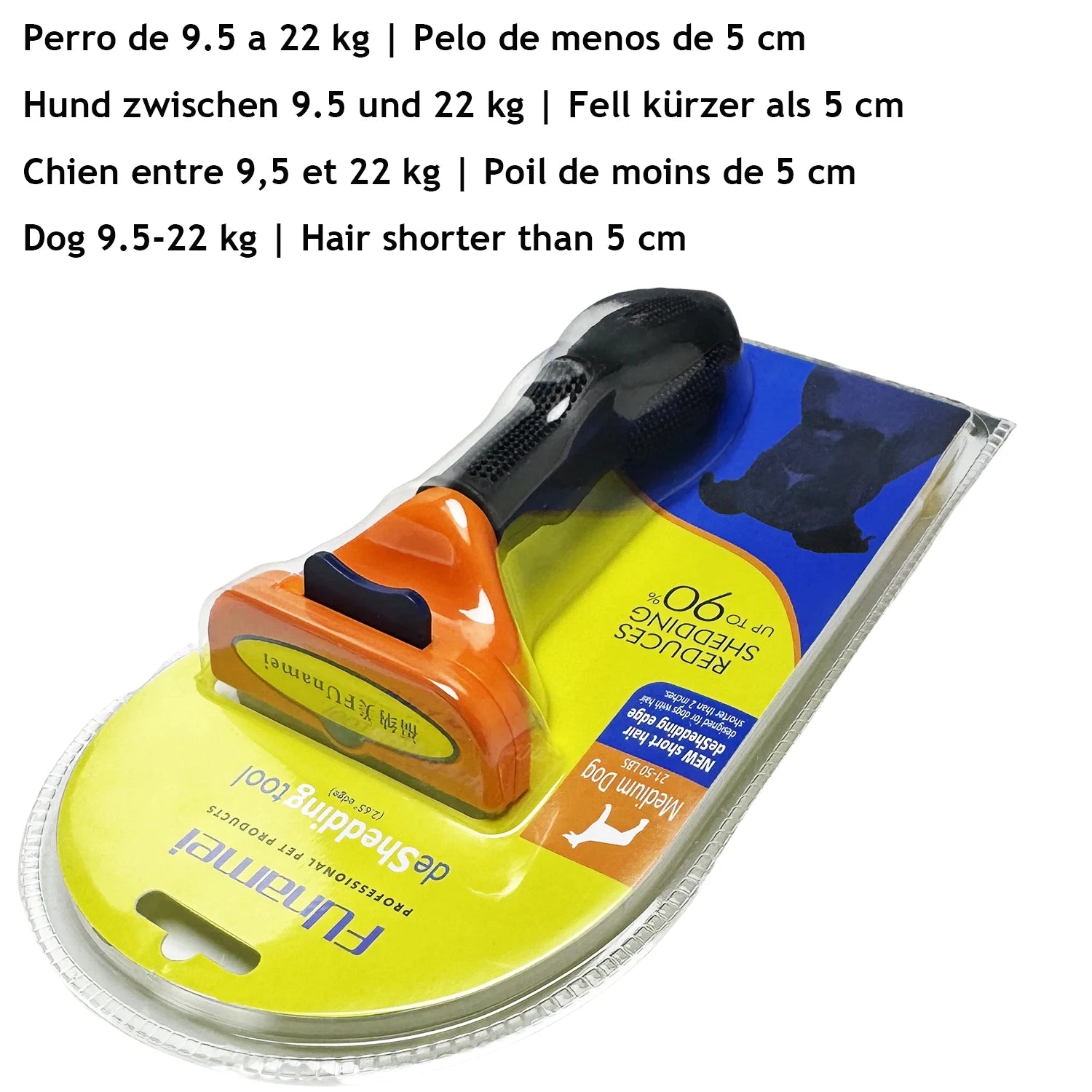 Pet Deshedding Grooming Brush | Hair Remover Comb for Dogs & Cats — Short & Long Hair