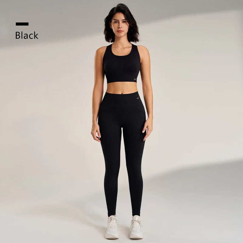 Women's 2-Piece Yoga Set | High-Waist Leggings & Sports Bra