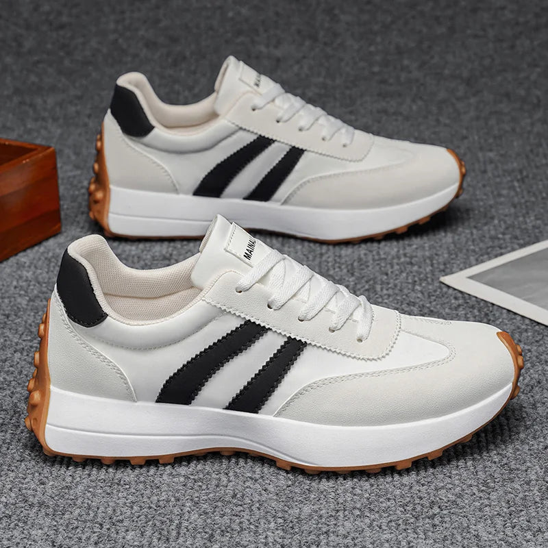 Men's Striped Casual Sneakers | Lightweight & Scratch-Resistant