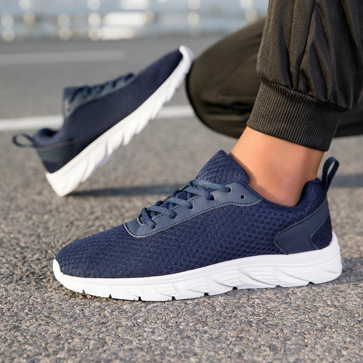Men's Mesh Athletic Sneakers | Lightweight Non-Slip Training Shoes