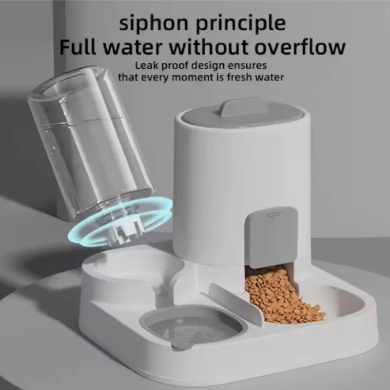 2-in-1 Pet Water & Food Dispenser Bowl | Cat & Dog Feeder