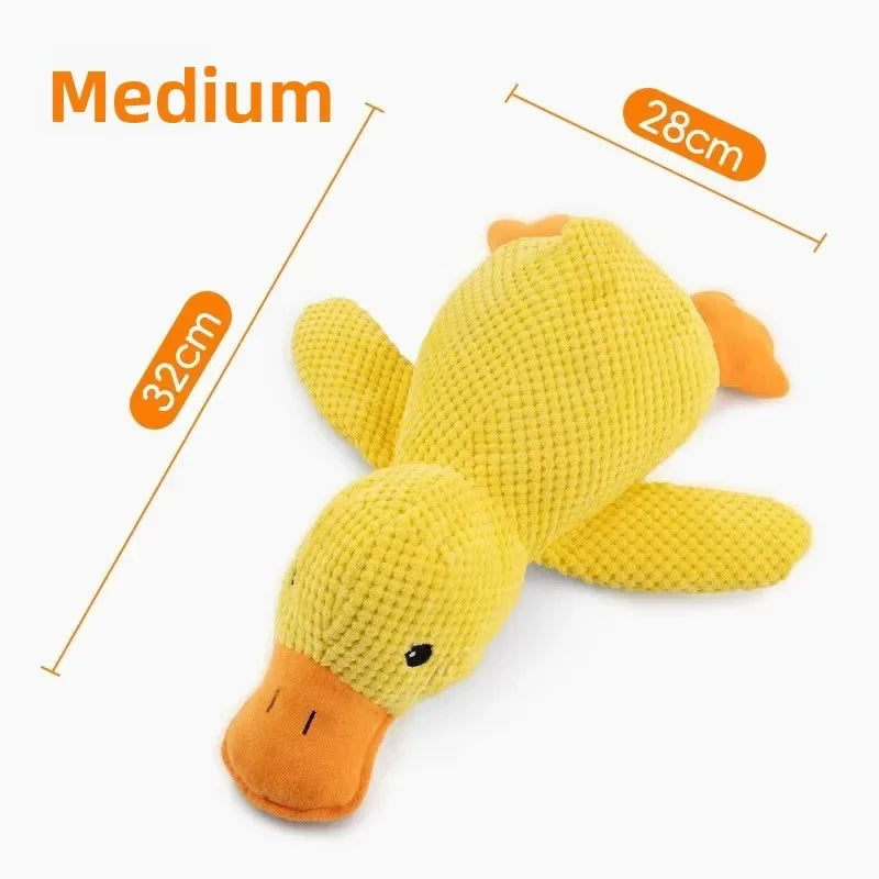 Calming Duck Squeaky Plush Toy | Sleep Aid & Companion Toy for Dogs & Puppies