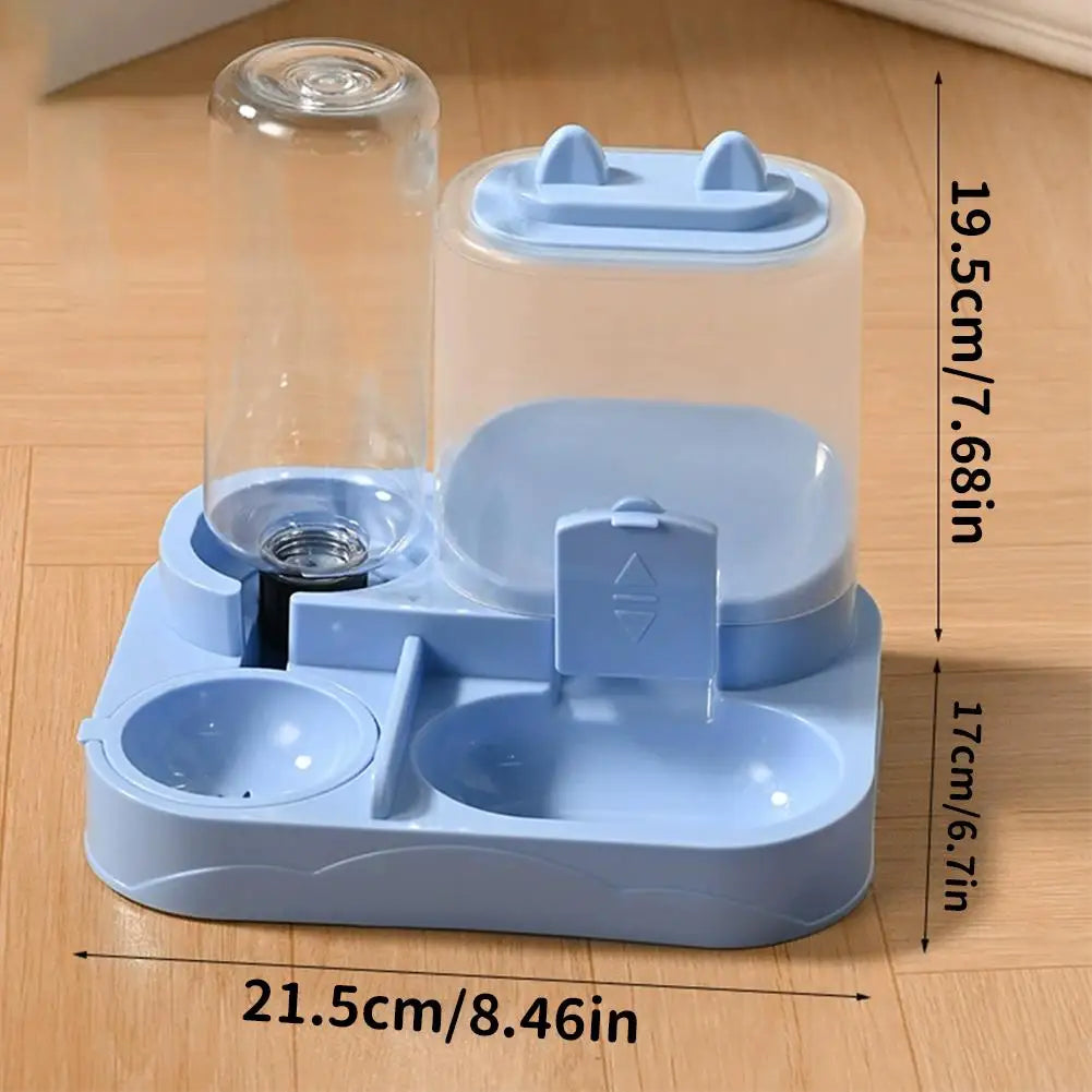 Pet Feeder Dual Food Bowl All-in-One Automatic Food Water Dispenser Large Capacity Food Storage Dispenser Pet Supplies