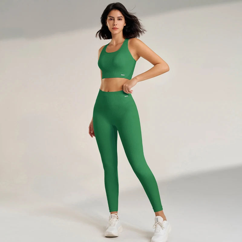 Women's 2-Piece Yoga Set | High-Waist Leggings & Sports Bra