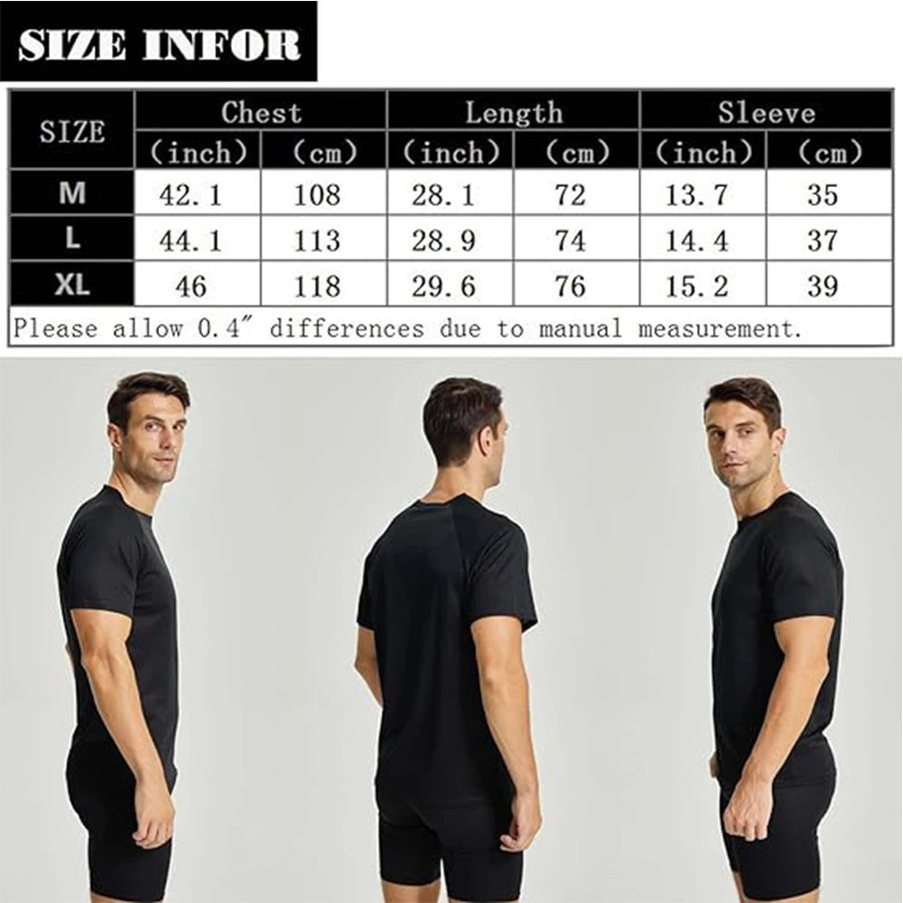 3-Pack Men's Athletic Shirts | Quick-Dry Moisture-Wicking Compression T-Shirts