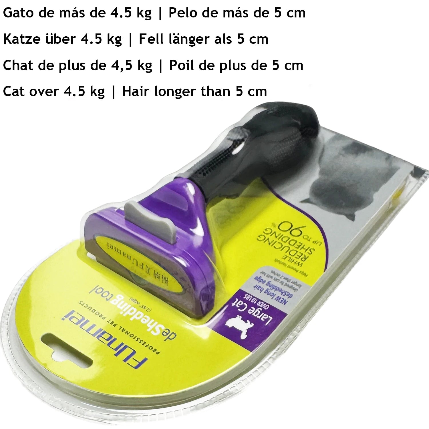 Pet Deshedding Grooming Brush | Hair Remover Comb for Dogs & Cats — Short & Long Hair