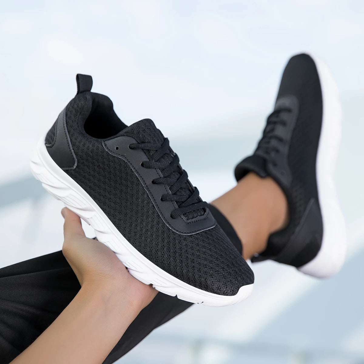 Men's Mesh Athletic Sneakers | Lightweight Non-Slip Training Shoes