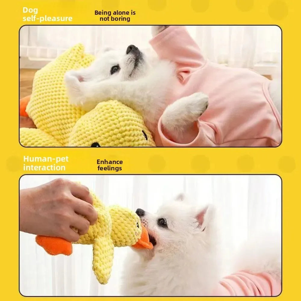 Calming Duck Squeaky Plush Toy | Sleep Aid & Companion Toy for Dogs & Puppies