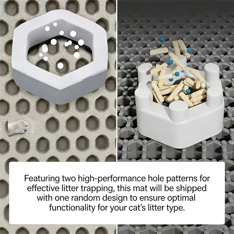 Cat Litter Mat | Honeycomb Double-Layer EVA Trapping Mat for Litter Box