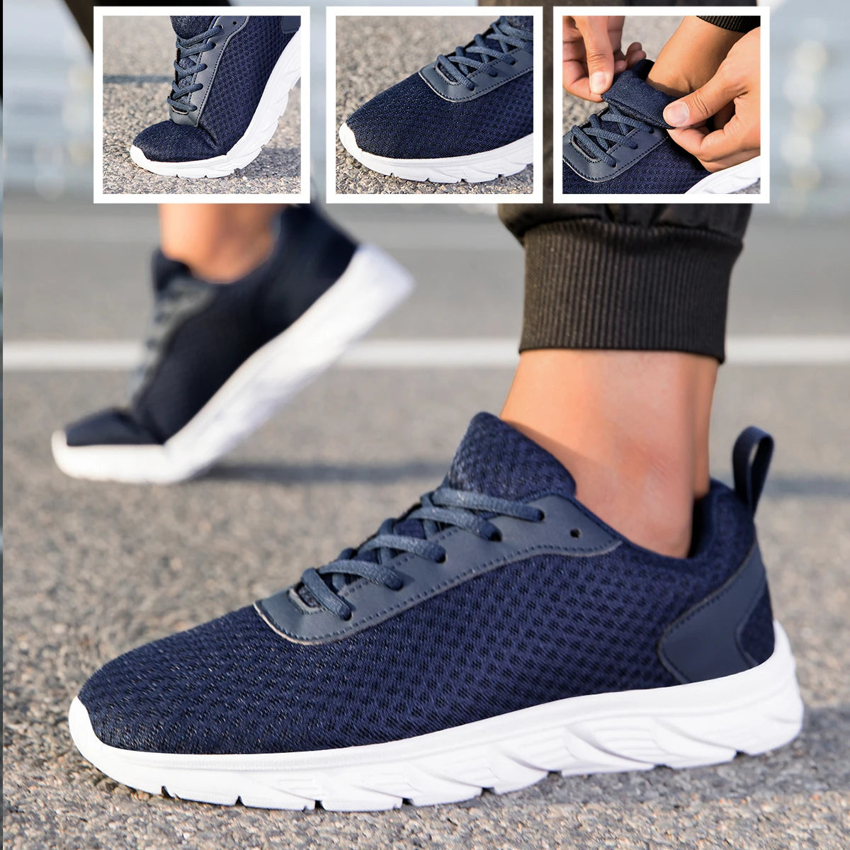 Men's Mesh Athletic Sneakers | Lightweight Non-Slip Training Shoes