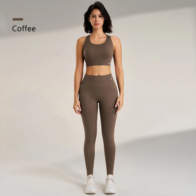 Women's 2-Piece Yoga Set | High-Waist Leggings & Sports Bra