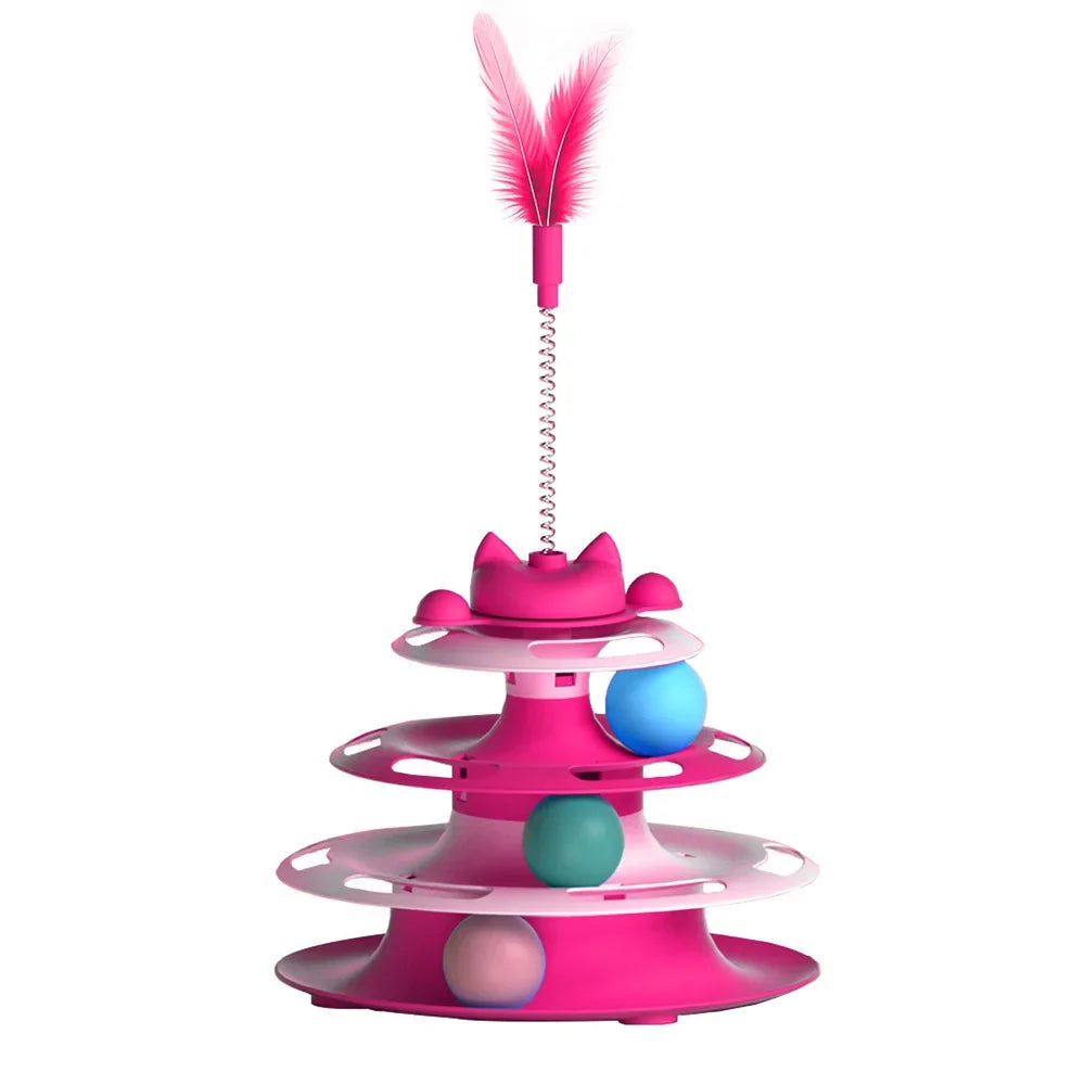 Cat Turntable Toy with Funny Stick & Ball