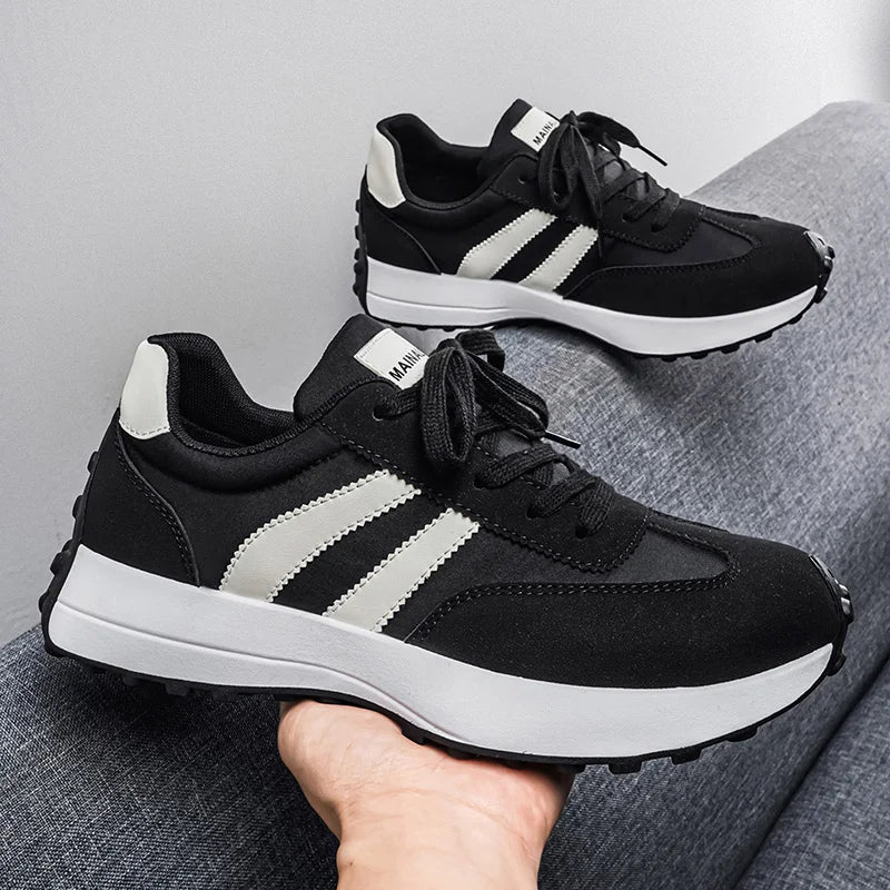 Men's Striped Casual Sneakers | Lightweight & Scratch-Resistant