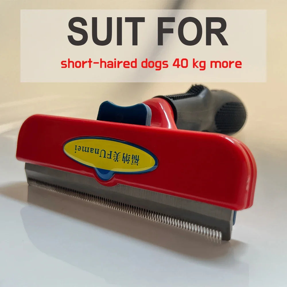 Pet Deshedding Grooming Brush | Hair Remover Comb for Dogs & Cats — Short & Long Hair