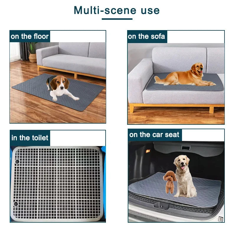 Reusable Dog Pee Pad | Washable Waterproof Absorbent Training Mat for Pets