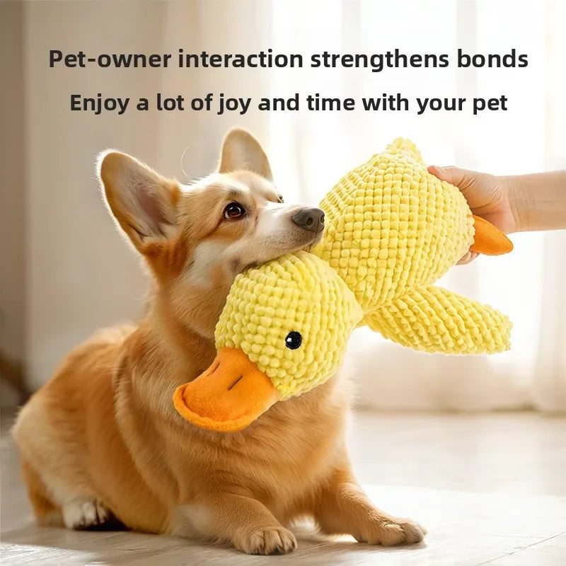 Calming Duck Squeaky Plush Toy | Sleep Aid & Companion Toy for Dogs & Puppies