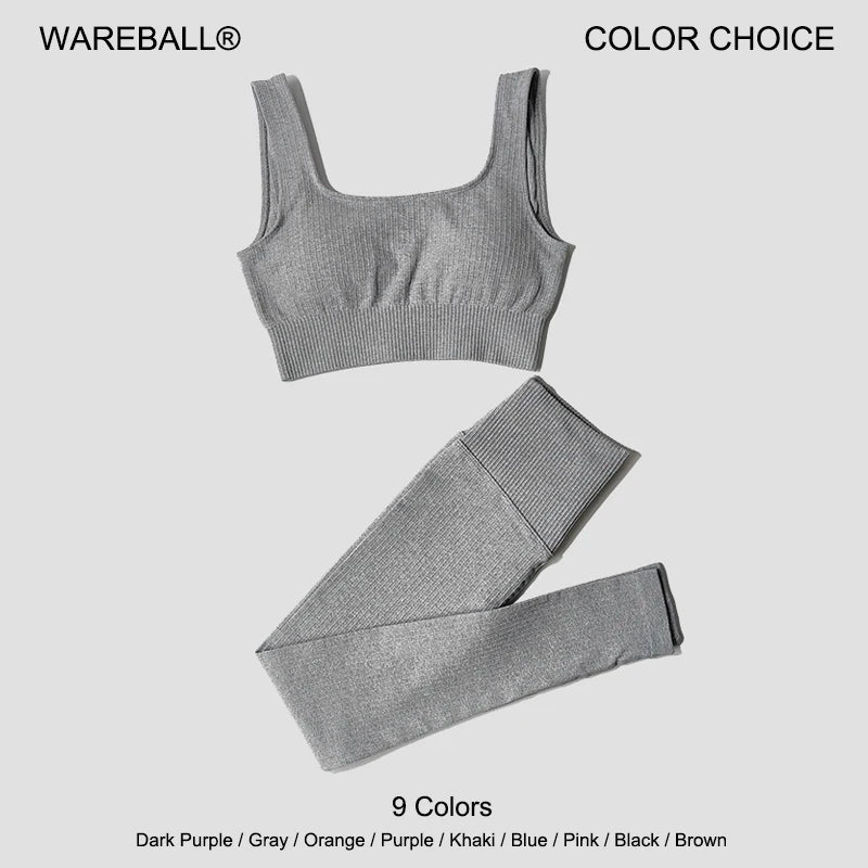 Women's Seamless Yoga Set | High-Waist Leggings & Padded Sports Bra