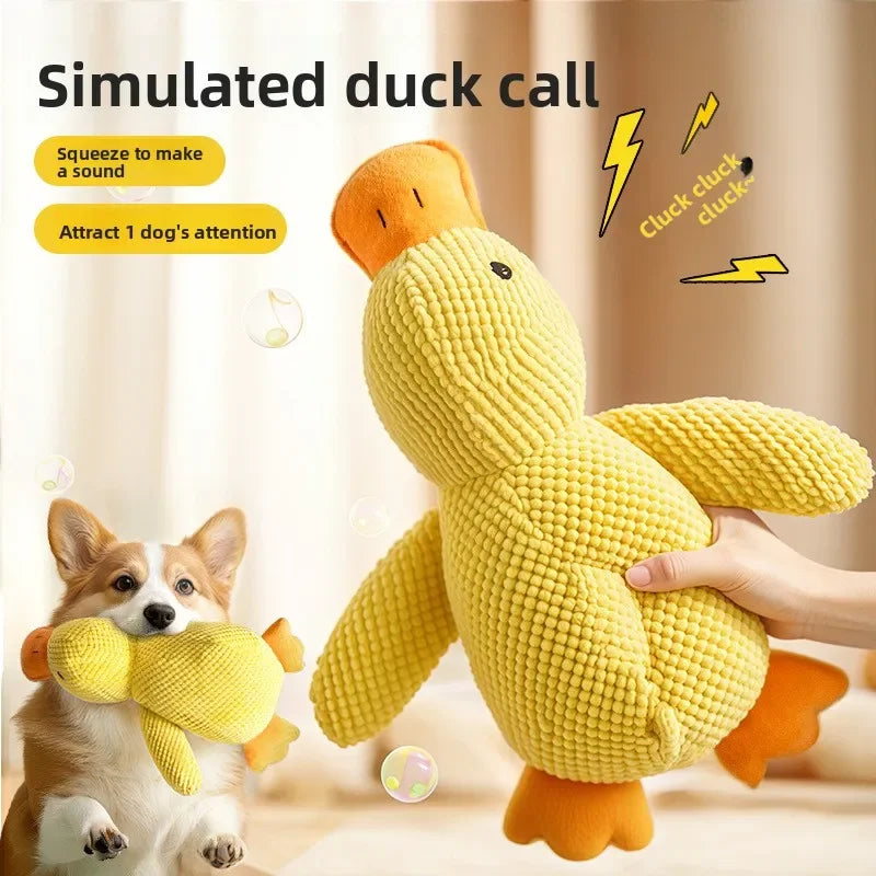 Calming Duck Squeaky Plush Toy | Sleep Aid & Companion Toy for Dogs & Puppies