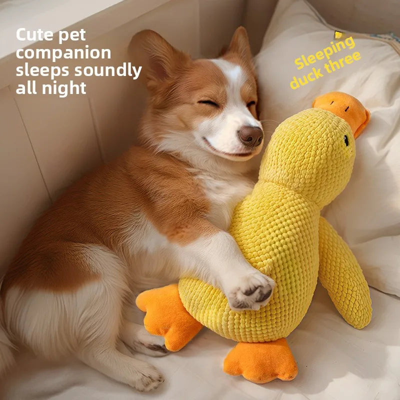 Calming Duck Squeaky Plush Toy | Sleep Aid & Companion Toy for Dogs & Puppies