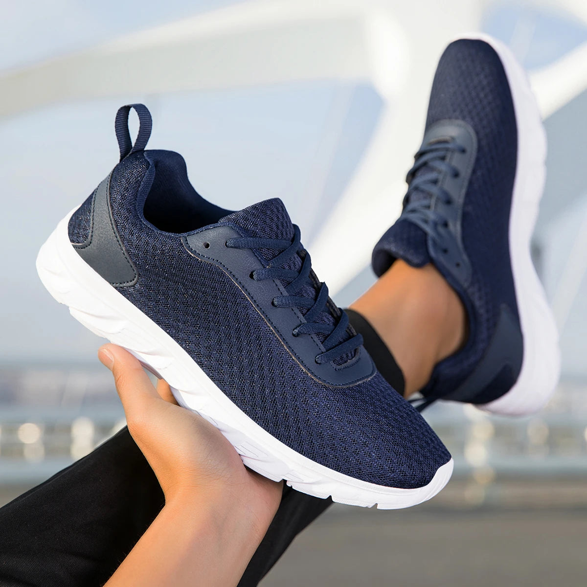 Men's Mesh Athletic Sneakers | Lightweight Non-Slip Training Shoes