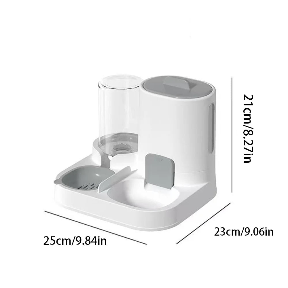 Dual Bowl for Dog & Cat - Food Bowl + Water Bowl, Spill-Proof Pet Feeding Supplies, Non-Slip Design for Small/Medium/Large Pets