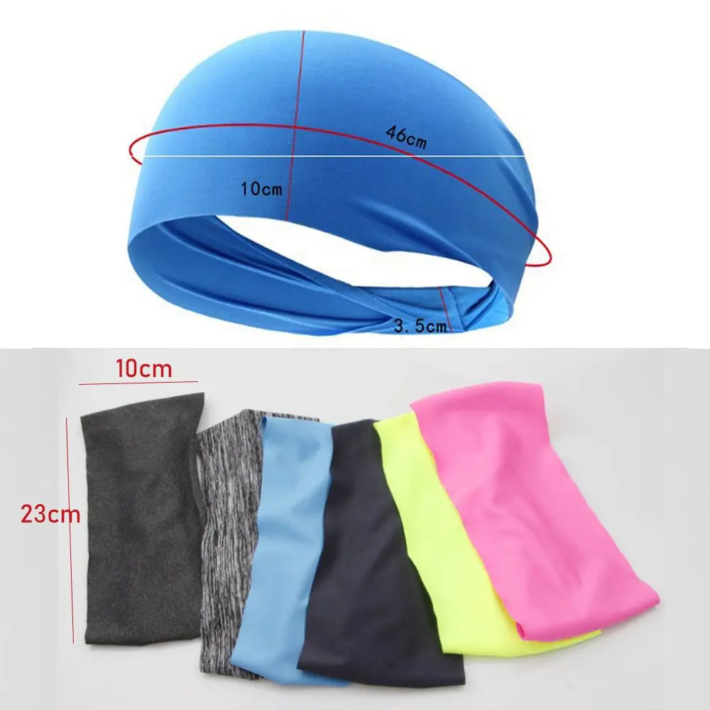 6 Color Men/Women Athletic  Sport Sweatband Running Hair Band Yoga Headband Fitness Bandage