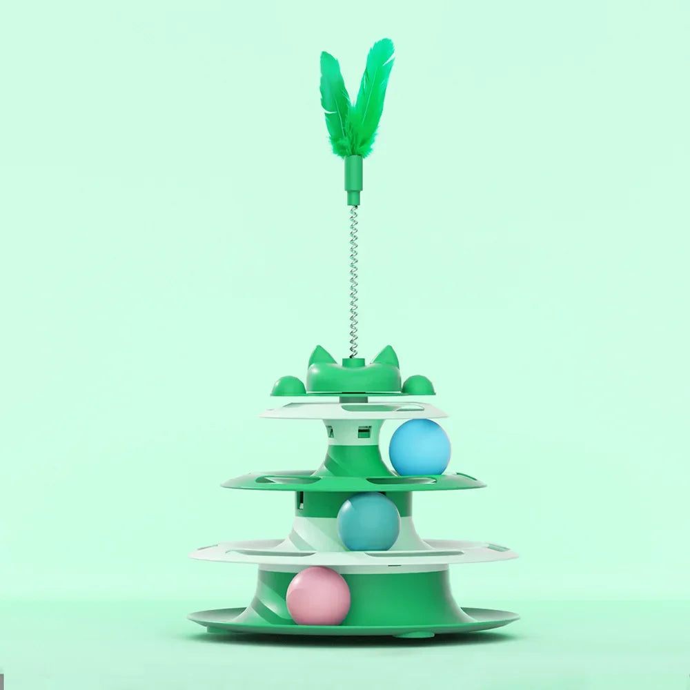 Cat Turntable Toy with Funny Stick & Ball
