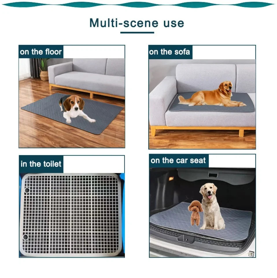 Reusable Dog Pee Pad | Washable Waterproof Absorbent Training Mat for Pets