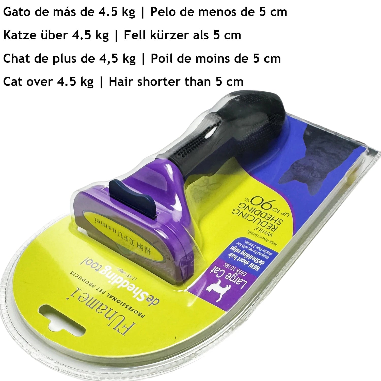 Pet Deshedding Grooming Brush | Hair Remover Comb for Dogs & Cats — Short & Long Hair