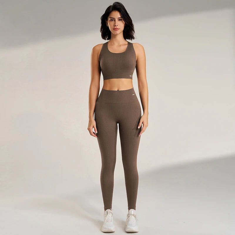 Women's 2-Piece Yoga Set | High-Waist Leggings & Sports Bra