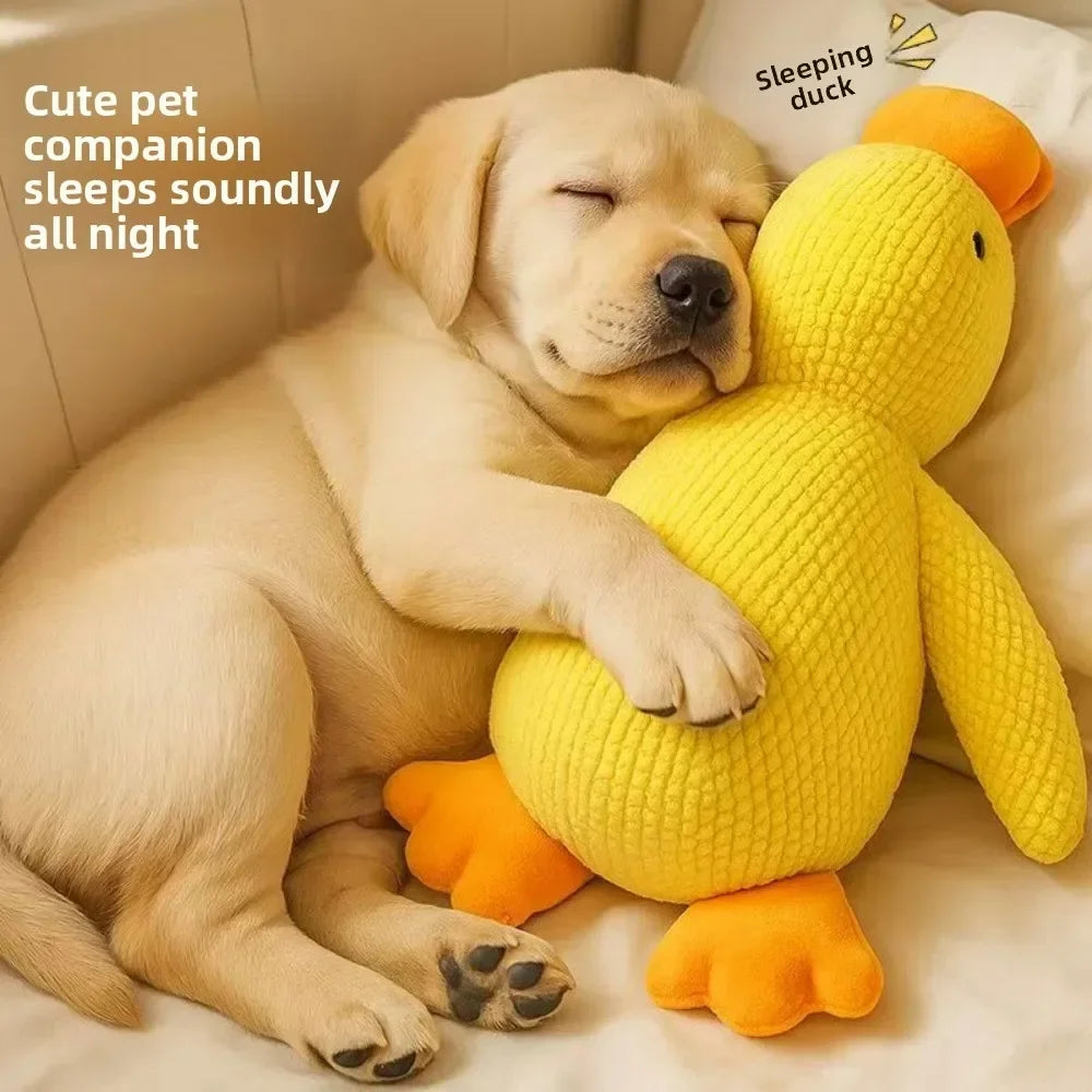 Calming Duck Squeaky Plush Toy | Sleep Aid & Companion Toy for Dogs & Puppies