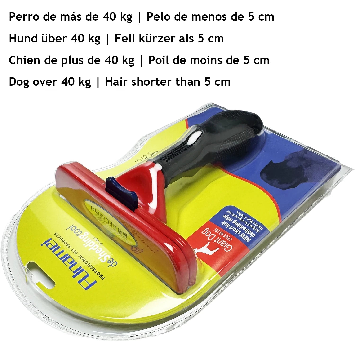 Pet Deshedding Grooming Brush | Hair Remover Comb for Dogs & Cats — Short & Long Hair