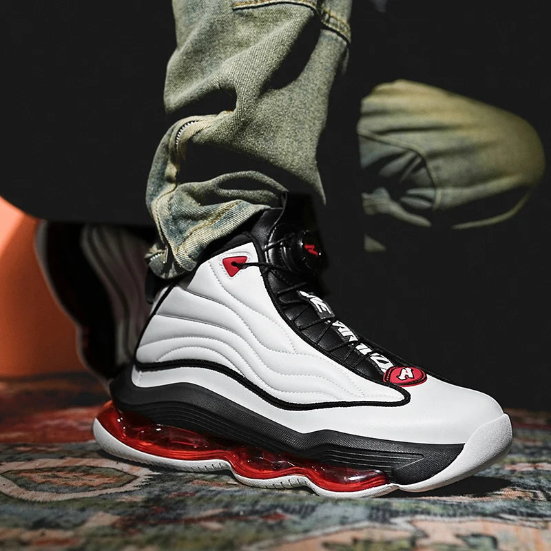 Men's Athletic Basketball Sneakers Breathable Cushioning Non-Slip Wearable Gym Training Running Shoes for Men And Women