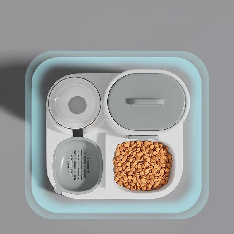 2-in-1 Pet Water & Food Dispenser Bowl | Cat & Dog Feeder