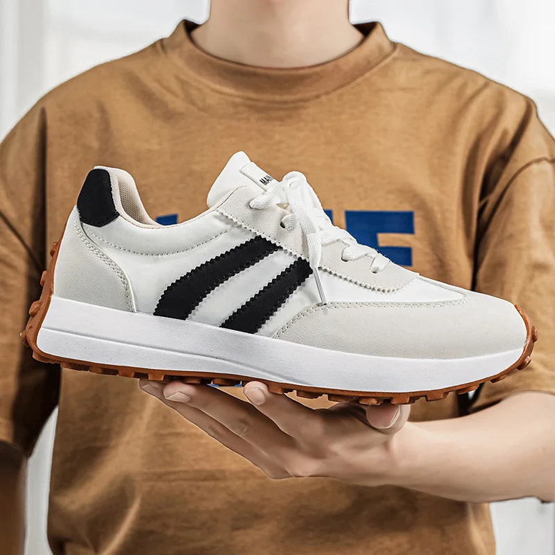 Men's Striped Casual Sneakers | Lightweight & Scratch-Resistant