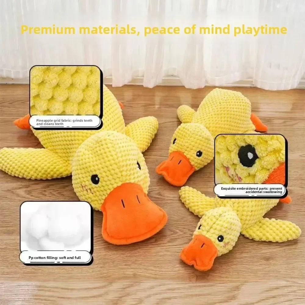 Calming Duck Squeaky Plush Toy | Sleep Aid & Companion Toy for Dogs & Puppies
