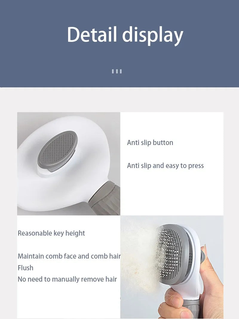 Pet Grooming Slicker Brush | Hair Remover & Deshedding Comb for Dogs & Cats