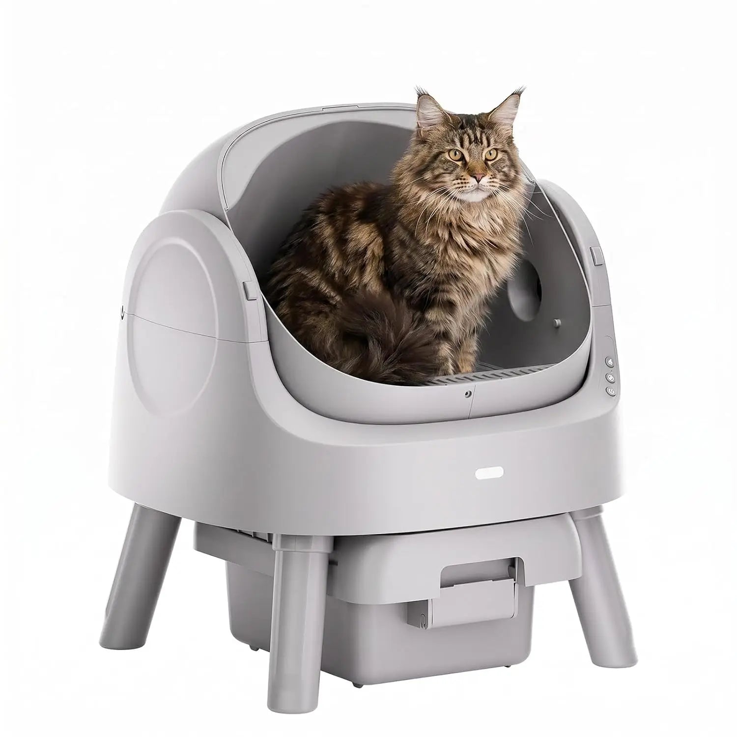 Automatic Self-Cleaning Litter Box | Large Capacity, Low Noise, Open-Top Design