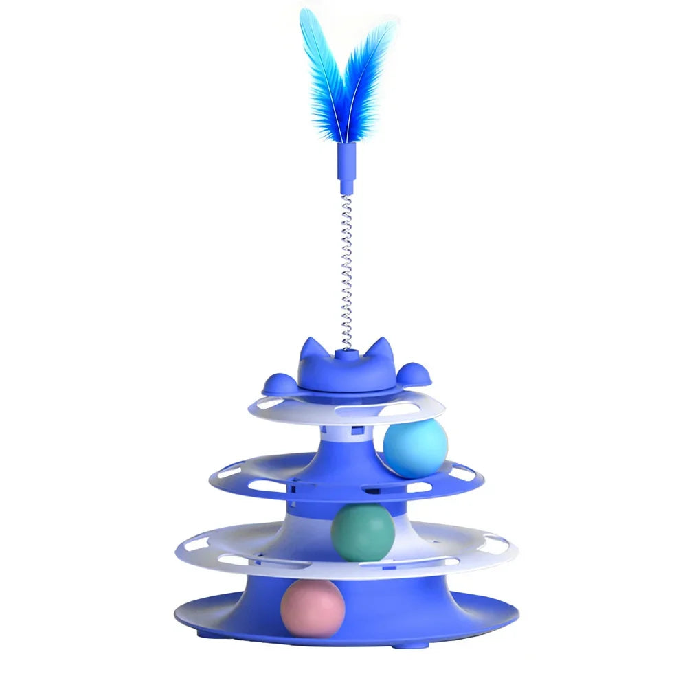 Cat Turntable Toy with Funny Stick & Ball