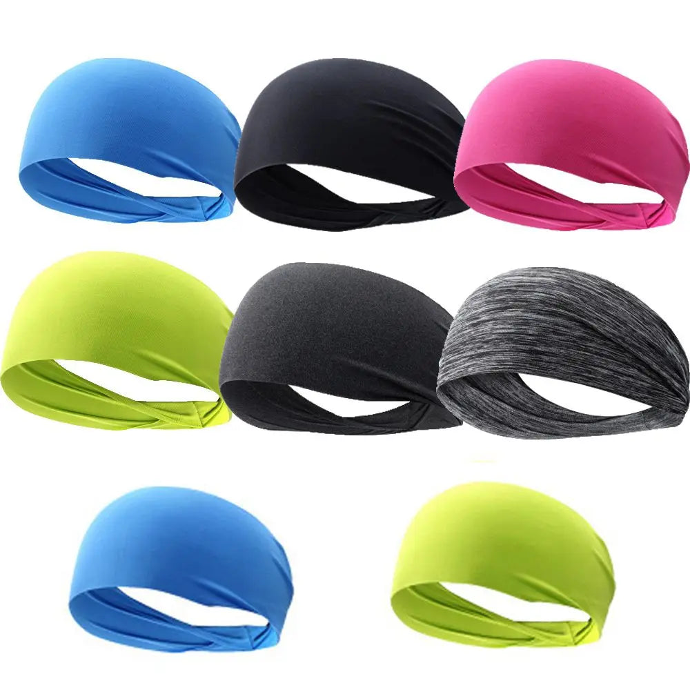 6 Color Men/Women Athletic  Sport Sweatband Running Hair Band Yoga Headband Fitness Bandage
